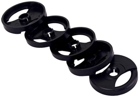 Gadpiparty Lot de 5 adaptateurs de disque vinyle noir pour tourne-disque vinyle - Accessoires de rechange et convertisseur phonographe stable pour broches de disques vinyles