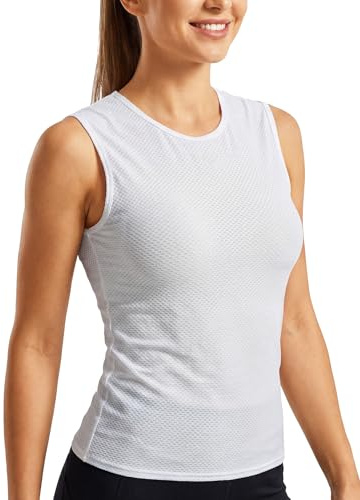 qualidyne Women’s Sleeveless Cycling Base Layer, Breathable Quick-Dry Bike Undershirt Tank for Under Jersey, Road MTB Indoor Trainer