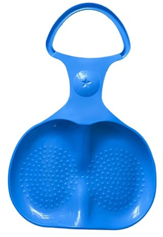 Schneerutscher Kinder Schlitten Bob Poporutscher Erwachsene Kinder Dauerhaft Schneeflitzer Porutscher mit Griff Winter Outdoor Sport Schlitten Schneerutscher für unvergessliche Popo-Rutscher Bob (E)