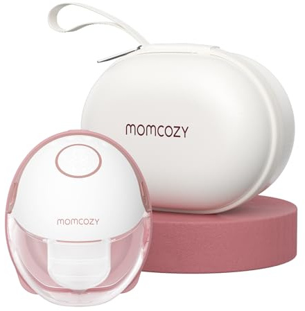 Momcozy M6 Tiralatte Elettrico Indossabile Mani Libere 24mm, 1 Pezzo, Rosso