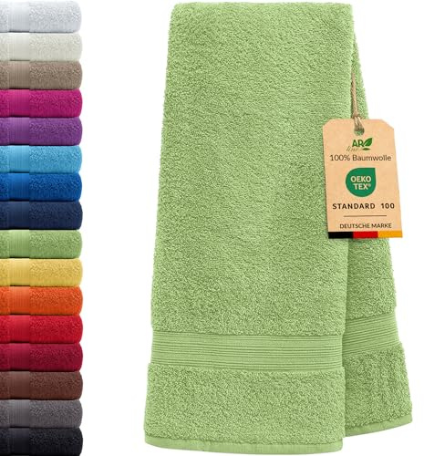 AR Line Arizona Saunatuch 100x200 cm XXL – 100% Baumwolle, 500 g/m² Frottier, extra groß, weich & saugstark, für Sauna, Strand & Wellness, in Farbe: Apfelgrün