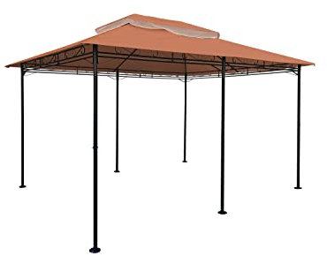 Spetebo Ersatzdach für Pavillon Cape Town 4x3 m - wasserdicht - in 3 Farben - Pavillondach 3x4 m mit PVC Beschichtung (Terracotta)