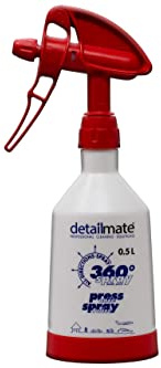 detailmate Made by Kwazar Mercury Super PRO+ 360 Grad Sprühflasche 1 Liter, Double Action Trigger, rot