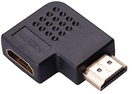 Keple Adaptador HDMI de 90° Grados, HDMI Femenino a HDMI Masculino Horizontal Angular convertidor para Computadora, Consola PS, PC, Monitor, TV, HDTV, Cajas de Android, DVD