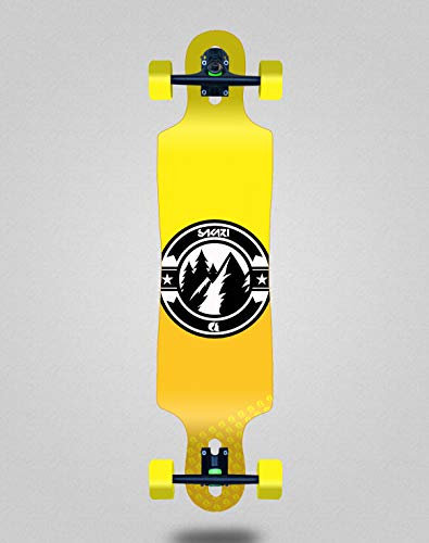 Skate Skateboard Longboard Complete 40x9 Drop Sakari Downhill Juice Yellow