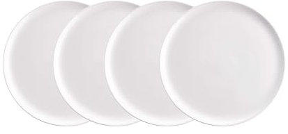 BUTLERS Teller Ø27cm 4er Teller Set NATIVE Steinzeug Geschirr | Speiseteller Dinnerteller Essteller Deko-Teller | Modern & Natürlich | Mikrowellen- & spülmaschinenfest