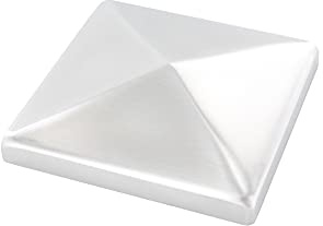 Fenau - Pyramiden-Kappe - für Vierkantrohr: 80x80 mm - aus V2A (Edelstahl) - Zaunpfosten-Kappe für Metall-Pfosten Zaun zum Anpunkten/Schweißen