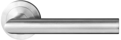Generisch Ferrara Türgriff Edelstahl matt von Griffwelt | PZ Rosettengarnitur Profilzylinder (PZ) | Eleganter Türbeschlag mit Griffpaar | Hochwertiges Zubehör für Innen- und Objekttüren