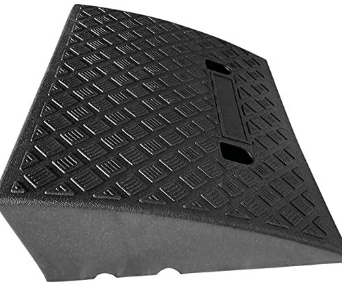 HSRG Bordsteinrampen, rutschfeste Schwellenrampen Aus Kunststoff Für Etwa 17-20 cm Hohe Stufen, Tragbare Rollstuhlrampe, Für Rollstühle, Autos, Skateboards, Behindertenstühle