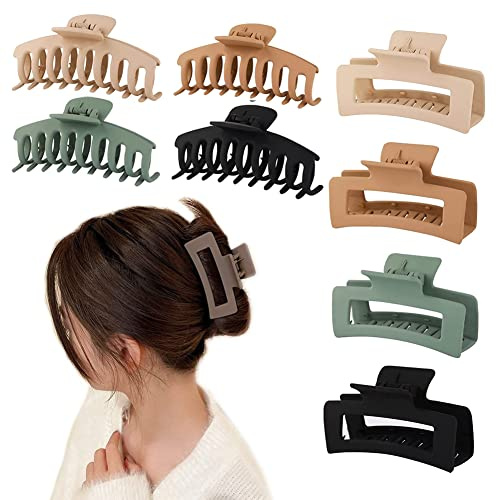 8 Piezas Pinzas Pelo Mujer, Pinzas Para el Pelo Para Mujeres Para Cabello Grueso, Pinzas Antideslizantes Para el Cabello, Accesorios Para Peinados Para Mujeres y Niñas