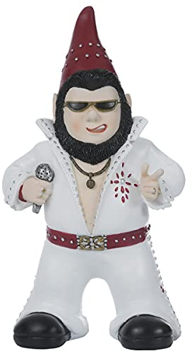 Jy.Cozy Großer Sänger Zwerg Gartenstatue Outdoor Harz Zwerg Figur Dekor Heimdekoration Lustige Skulptur für Terrasse Poch Yard Hinterhof Ornament Housewaiming Einzigartiges Geschenk