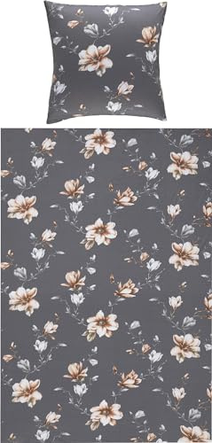 REDBEST Bettwäsche Single-Jersey anthrazit Größe 1x 135x200 cm + 1x 80x80 cm