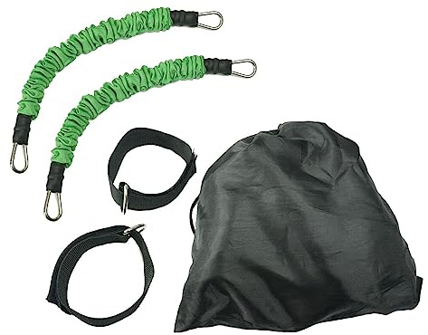 Banda de Resistencia con Correa en el Tobillo – Tobilleras Resistentes al Fitness con puños – Suministros para Ejercicios Banda de Resistencia para Hombre Mujer para Gimnasio, Hotel, hogar