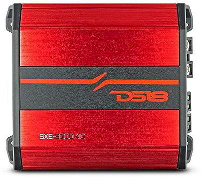 DS18 SXE-2000.4D/RD 4-Channel Car Amplifier Class D Full Range 4X 150 Watts RMS @ 4-ohm - Powerful and Compact Amp for Speakers in Car Audio System - Bridgeable Amp 4 Channels 2000 Watts Max Power