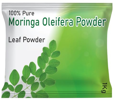 Gro Vits Moringa Powder 100% Natural Gluten-Free Superfood Improves Metabolism & Helps with Weight Loss - Pure & Raw 1kg Moringa Leaf Powder