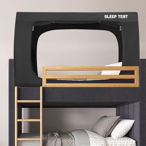 BORNA Bettzelt, Betthimmel, Etagenbett, Doppelgröße für Erwachsene und Kinder, tragbare Schlafzelte, Traumzelte, für Kinder und Erwachsene, atmungsaktiver Sichtschutz auf dem Bett mit DREI Türen