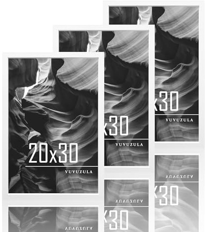 VUVUZULA bildram 20 x 30 cm vit trä fotoram träram MDF ram 20 x 30 cm set om 3