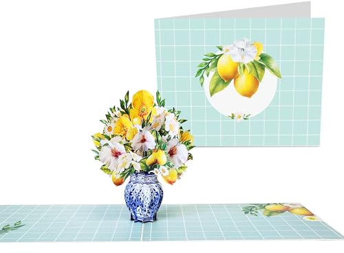 Central 23 Hübsche Pop Up Karte – Italienischer Blumenstrauß – 3D-Karte für Frauen zum Geburtstag, Jahrestag, Valentinstag, Muttertag – mit Aufklebern