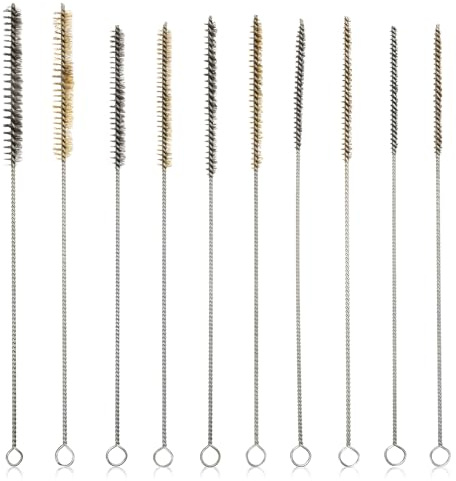 10 Stück Messing Rohrbürste Set: TOATELU 30MM Sauber Bohrlochbürste für Rohrrohr Zylinder Bohrungen, Edelstahl Lochbürsten Reinigungsbürste Effiziente Bohrlochreinigung