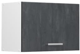 Vicco Hängeschrank R-Line, Schwarz Beton, 60 cm | Nach oben öffnende Tür · ✓ Über der Dunstabzugshaube · Tiefe – 31 cm · ✓ Frei kombinierbar · 1 Tür