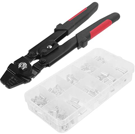 KICHOUSE Drahtseil Crimper Tool Mit Kabel-crimpwerkzeug Und Stauchwerkzeug Für Angelzubehör Und Drahtklemmen Inklusive Anti-rutsch-pad Und Sicherheitsverschluss