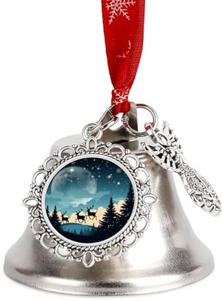 Weihnachtsglocken Hängende Klingelglocke Metall Weihnachtsschmuck Weihnachten Winter Glocke Schlitten Weihnachtsbaum Hängende Ornament Anhänger Dekorative Kuhglocken für Feiertagsdekoration