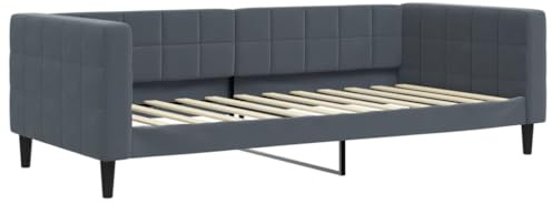 vidaXL Tagesbett Dunkelgrau 90x200 cm Samt