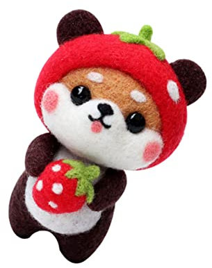 DIYEAH Nadelfilzset DIY Plüschpuppenset Wollfilzpuppe Für Anfänger Bastelwerkzeug Für Junge Mädchen Cartoon Hund DIY