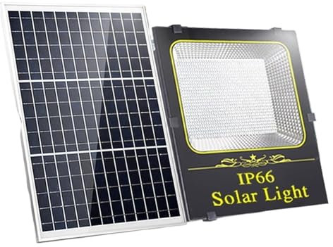 Lumiere Solaire Exterieur, 2000W LED lampe d'inondation lumières solaires extérieur jardin LED réflecteur bâtiments lumière du soleil lampe étanche projecteur applique murale d'urnce pour Jardin, Gara