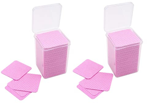 EPIGEIST Nagellackentferner Pads Nagelreinigungspads 400 Stück aus Vliesstoff in Rosa Einweg Einfache Entfernung von Nagellack und Kleber für Professionelle Salon und Private Anwendung