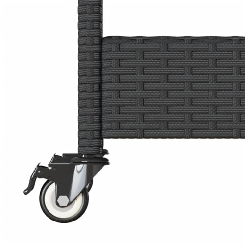 3 -Tier -Barwagen mit Viel Stauraum, Robuster Rahmen und -Oberteil mit PE -Rattan -Material für den Innen- und Außengebrauch, UV -resistente, Einfache Montage