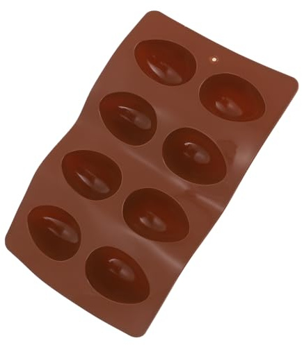 HEALEEP Cavity Easter Egg Silicone Baking Mould for DIY Chocolate Candy Cake Jelly Ice Cubes Flexible Non Stick Tasteless Silicone Tray for Oven and Microwave Use