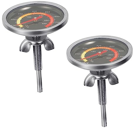 SOESFOUFU 2pcs Oven Thermometer for Kitchen Cooking Bimetal Temperature Gauge Instant Read for Meat and Roast Oven Use at Home