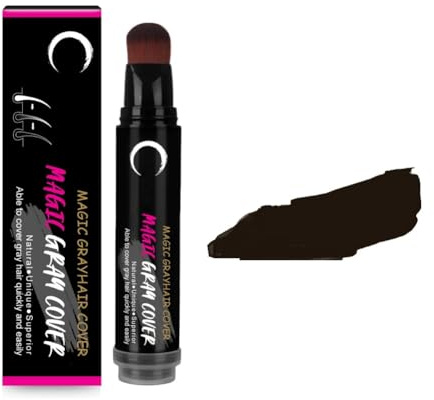 Autmor Schwarz & Braun Haarfärbemittel Stift Für Männer & Frauen – Sofortige Grauabdeckung Langanhaltende Farbe-Schnelle Farbaufnahme (Black Brown 20ml)