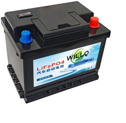 WILLQ Batería Litio Recargable para automóvil Arranque y Parada 12V 50Ah 60Ah 70Ah 80Ah 90Ah 100Ah 110Ah batería LiFePO4 automotriz de Alto Rendimiento sin Mantenimiento,L2 400/h5 70ah