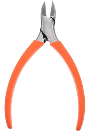 TOPPERFUN Cortaúñas Mango de Silicona Naranja para Uñas Gruesas de Acero Inoxidable Práctico para Uñas Encarnadas y Cuidado Profesional de Pies