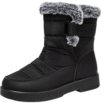 Scarponi da Sci Donna Coppia di Moda Uomo Inverno Resistente all'Acqua Anello con Gancio Piatto Mantieni Caldi Stivali Neve Comodi Medi 2026