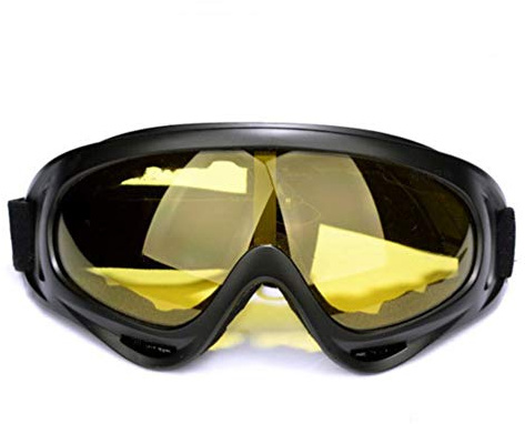 Schutzbrille Augenschutz, Überbrille auch für Brillenträger, für Baustelle, Labor, Werkstatt, Fahrrad-Fahren,Leicht,klar und Wasserdicht, Blockieren Speicheltröpfchen für den Unisex-Gebrauch,Gelb