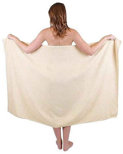 Betz Dresden Badetuch 100×160 cm – 1 Stück Saunatuch, 100% Baumwolle 400 g/m², extra groß & saugstark, Oeko-TEX® Farbe Sand