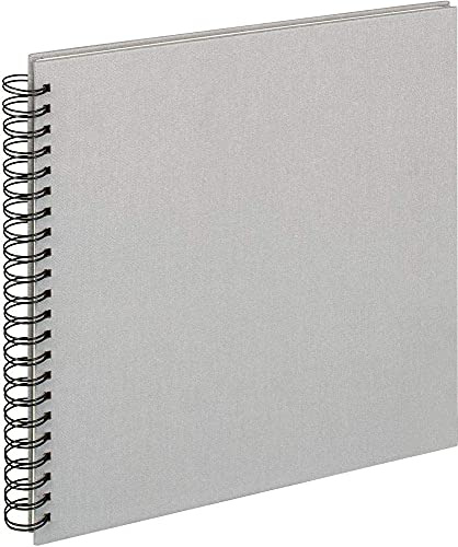 walther design Fotoalbum grau 30 x 30 cm Spiralalbum Leinen, Cloth SA-510-D