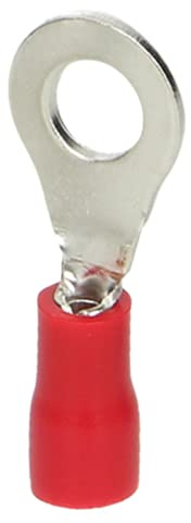 ORNO KK-8102/1/4 Isoliert Kabelschuhe Set max. Querschnitt 1mm², Ring für M4-Schraube (100 Stück)