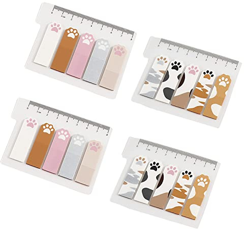 400 Stück Haftnotizen, Klebezettel Klein, Sticky Notes Niedliche Katzenpfoten Notizzettel Personalisierte Indexaufkleber für Studenten, Büro, Haftnotizen Transparent Lustig Sauber Entfernbar