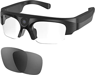 CatXQ Smart Video Cameras Glasses | 2K Video Recording & 4K Photo | Bluetooth Play Music&Calling | Sonnenbrille & Blaulicht blockierende Linse | Gift 32G Memory Card
