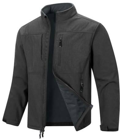 33,000ft Softshelljacke für Herren Ohne kapuze Wasserdicht Fleecejacke