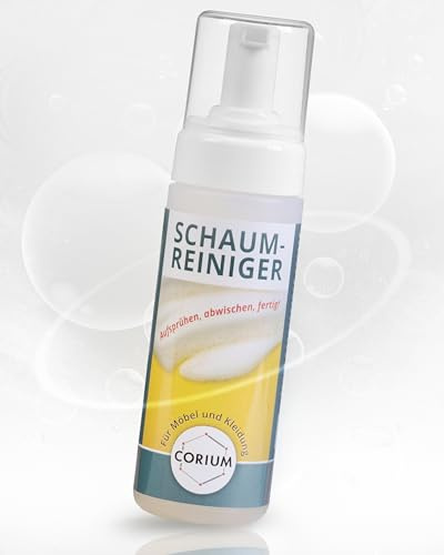CORIUM Schaumreiniger – für Leder, Textilien, Schuhe, Kleidung, Möbel – frei von Treibgas – ideal für unterwegs – 150ml Pumpflasche