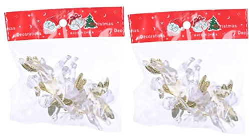 Cabilock 2taschen Engelanhänger für Weihnachtsbaum Transparente Hänge-weihnachtsdeko Weihnachtsschmuck zum Aufhängen Christbaum-schmuck
