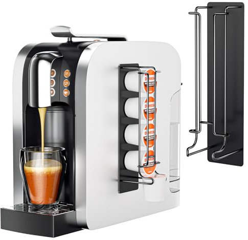 Support pour capsule de café, Porte-Capsules de Café Compatible, Porte Capsule, Distributeur de capsules, Organisateur de rangement pour Kcup en métal, à fixer au mur (Noir)