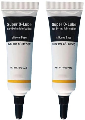 Graisse silicone pour joints toriques, 2 x 10 g, lubrifiant en silicone, lubrifiant sanitaire, graisse de valve de plombier, graisse pour joints toriques, graisse à silicone pour tuyaux, lubrifiant