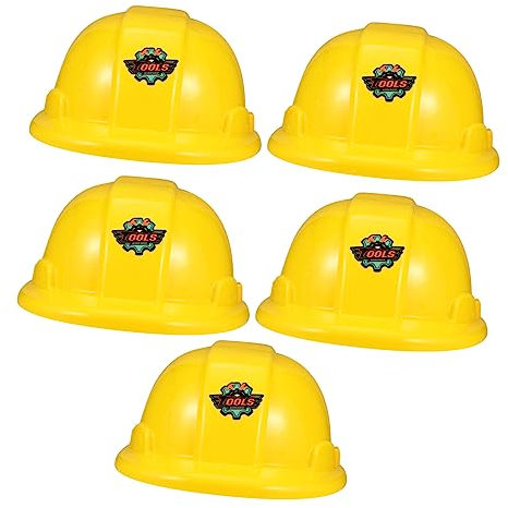 VICASKY 5 Stück Spielzeug Technik Hut Bau Hut Spielzeug Partyzubehör Bau Hut Für Kinder Bau Party Hut Kinder Helm Spielzeug Kinder Party Hut Kinder Spielzeug Bau Verkleidungshüte