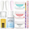 PEACECOLOR Kit de Iniciación de Uñas Acrílicas Polvo y Líquido Acrílico Rosa Claro Blanco Cepillo Limas Formularios Juego de práctica en casa Set de Uñas Acrílico Principiante